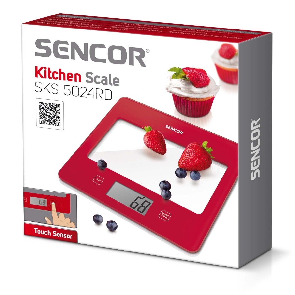"SENCOR" SKS 5024RD KITCHEN SCALE- RED