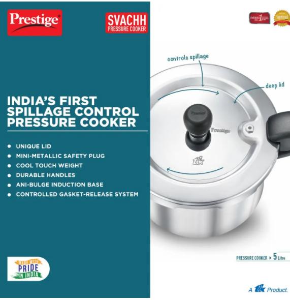 "PRESTIGE" SVACHH PRESSURE COOKER 5L