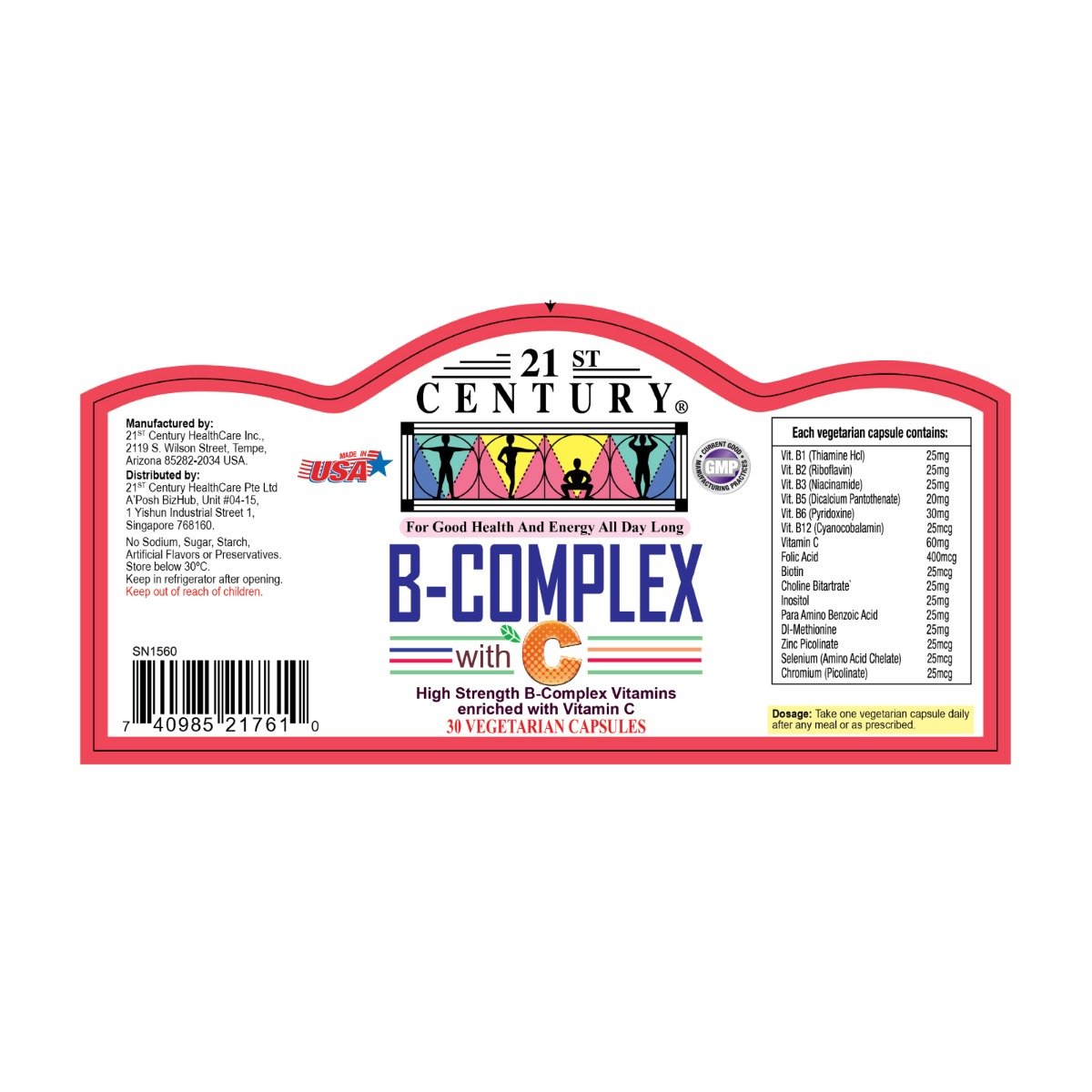 21ST CENTURY B- COMPLEX WITH C 30S CAP