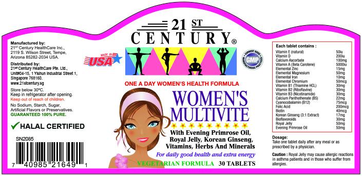 21ST CENTURY WOMEN'S MULTIVITE 30S TAB
