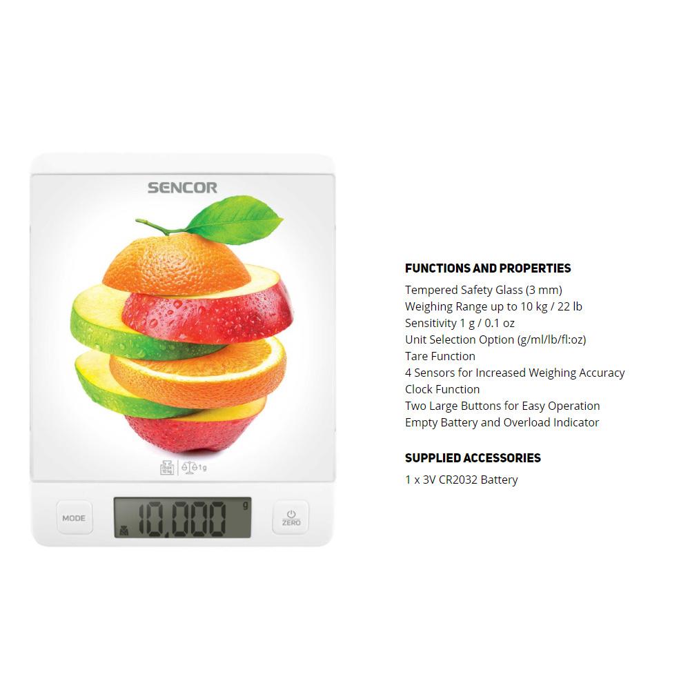 "SENCOR" SKS 7000WH KITCHEN SCALE
