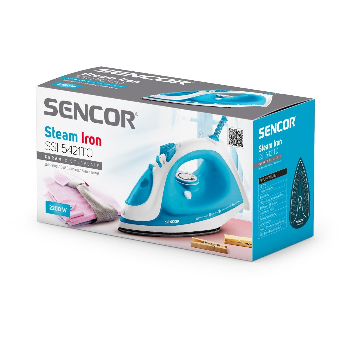 "SENCOR" SSI 5421TQ STEAN IRON - TURQUOISE