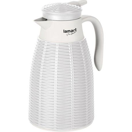 "LAMART" LT4041 VACUUM FLASK WHITE 1LTR RATAN