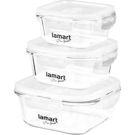 "LAMART" LT6012 LAMART GLASS FOODBOX SET