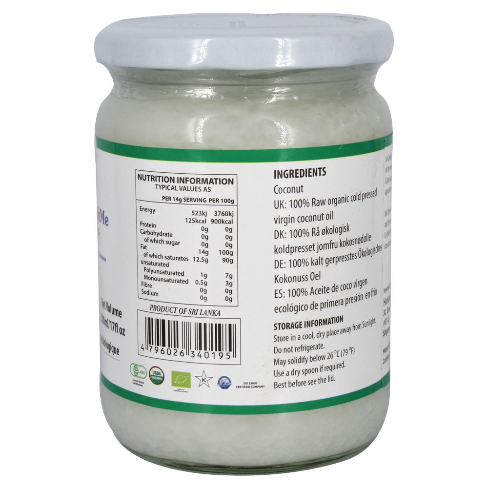 "RELISHME" ORGANIC VIRGIN COCONUT OIL 500ML