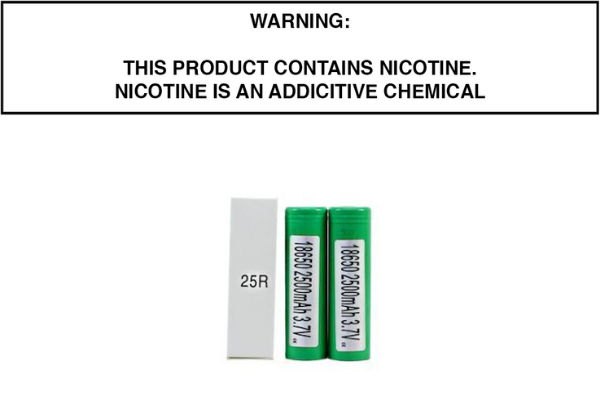 2x Samsung INR18650-25R Flat Top Battery